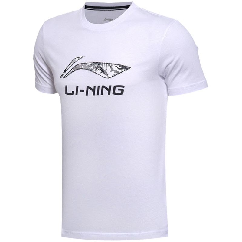 李宁男子运动短袖T恤潮流休闲夏季圆领印花运动上衣
