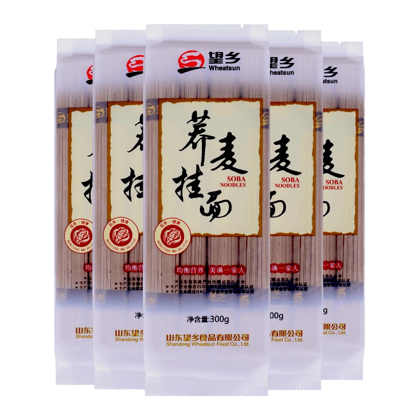 望乡Wheatsun荞麦挂面300g*5袋粗粮杂粮冷面凉面 方便速食