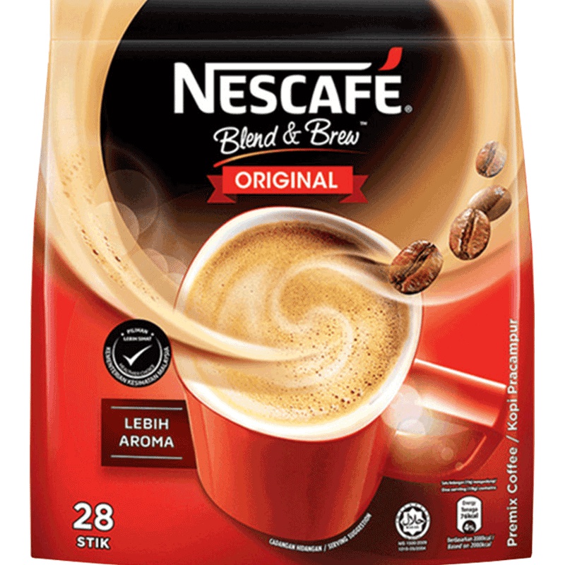 [买即送杯+勺]Nestle雀巢咖啡特浓90条 三合一速溶咖啡粉办公室冲调