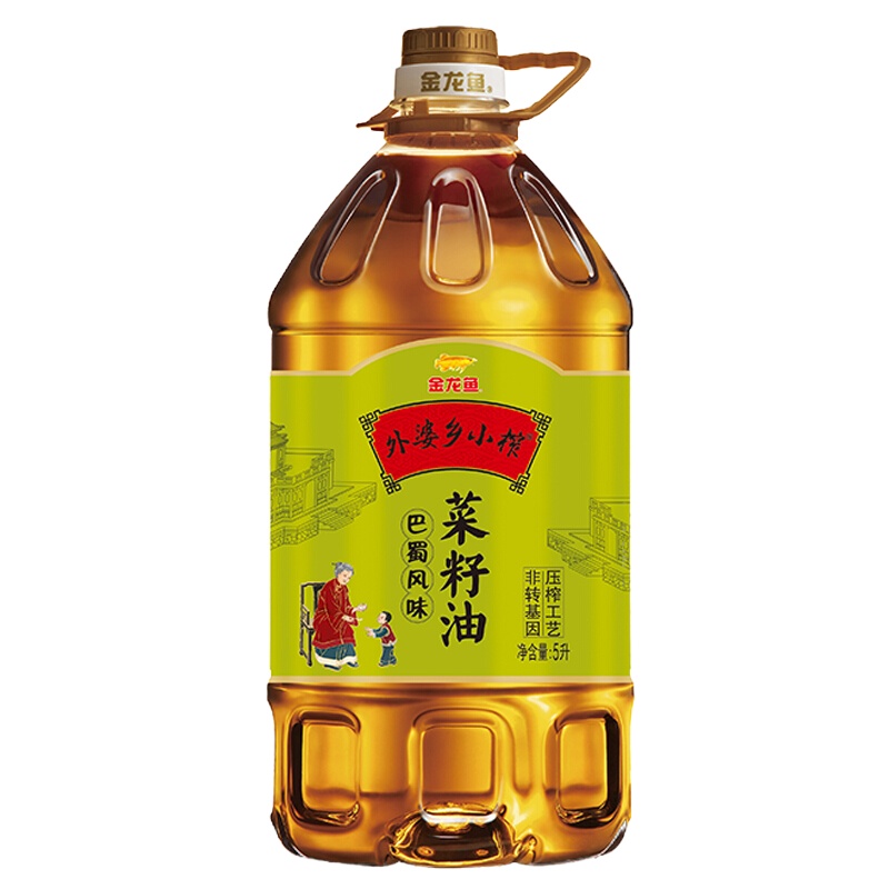 金龙鱼 外婆乡小榨菜籽油5L/桶