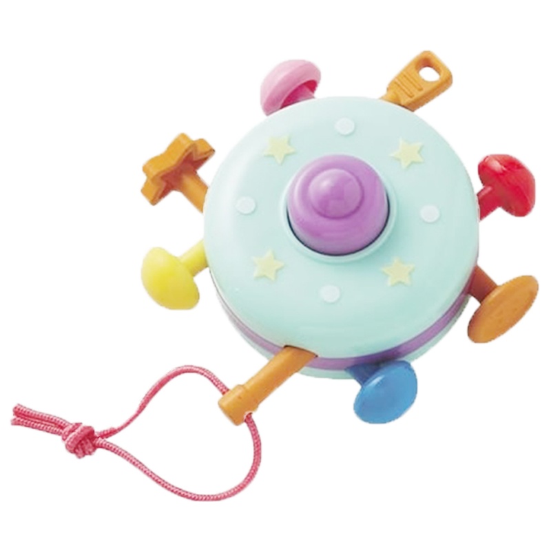 日本people碧宝婴幼儿按钮摇摇铃儿童益智手指可抓可咬激发好奇心 5个月以上宝宝适用