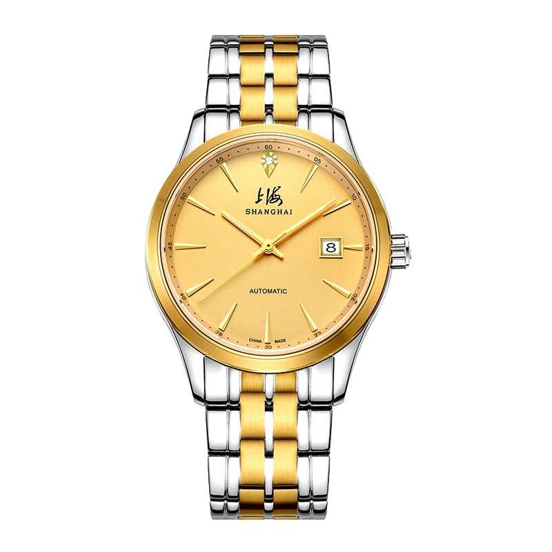 上海牌手表 男女机械表64周年纪念典藏钻石全自动机械腕表夜光指针经典男女手表SH3021