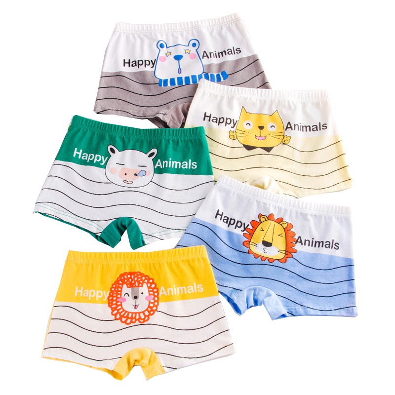 儿童内裤男 平角裤男童纯色棉四角裤宝宝男孩小童中大童短裤臻依缘