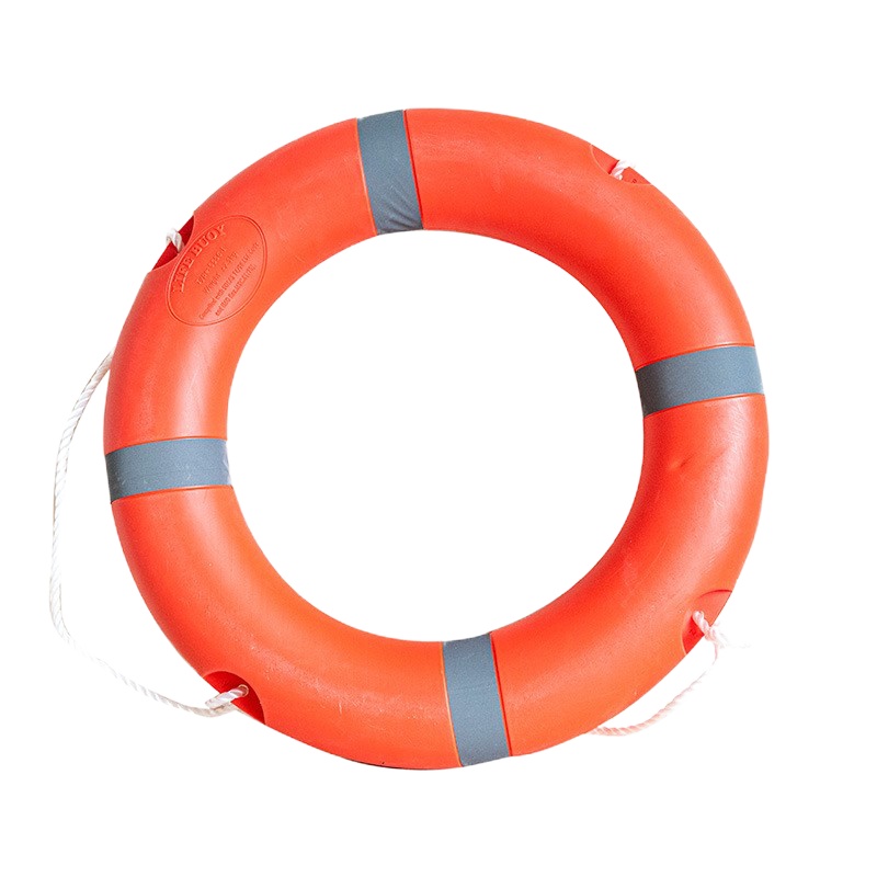 户外战儿 2.5kg国标救生圈 船用专业防汛抗洪塑料成人加厚救生圈 救生浮圈 (救生设备标准款救生圈)带反光片