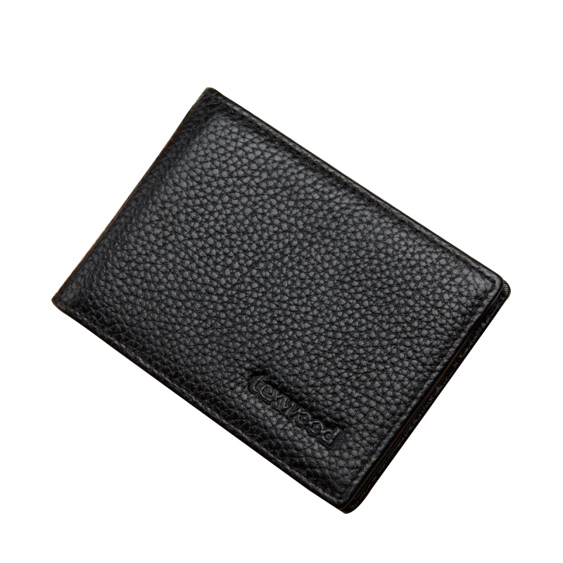 texwood萍果牌 卡包男真皮钱包多卡位短款时尚男士钱夹头层牛皮驾驶证位卡套青年柔软皮夹子