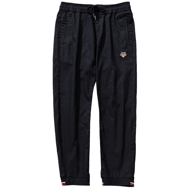 千纸鹤男士裤子男2019夏季新款韩版时尚休闲松紧腰运动裤男90211