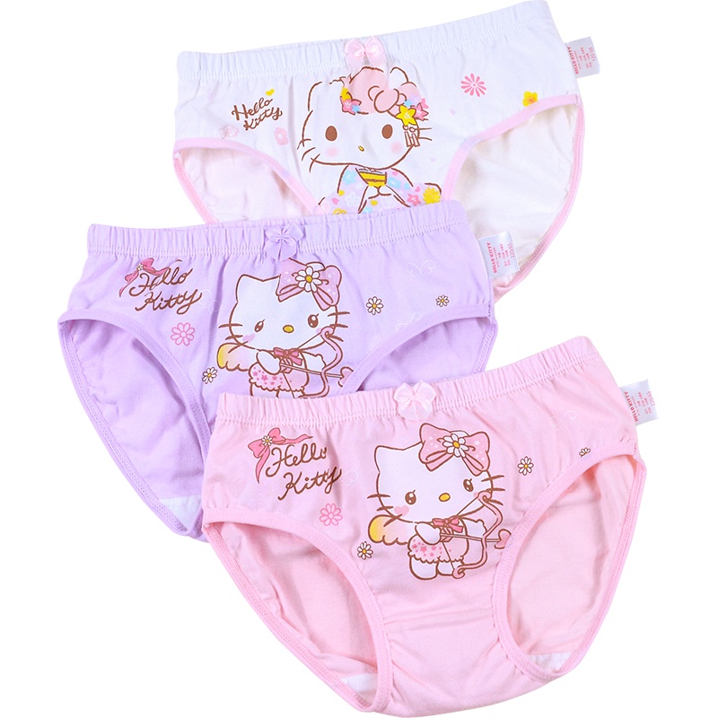 HelloKitty女童内裤三角裤纯棉小女孩短裤中大童儿童内裤宝宝平角裤头