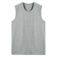 三枪 男舒肤弹力棉圆领无袖衫 23363A0