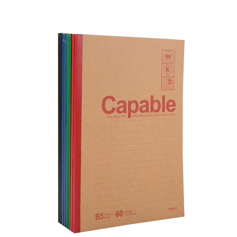 晨光(M&G) A5无线装订本60页商务必备APYJS411 10本装 颜色随机