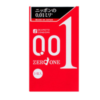 [001标准/中号/3片]okamoto 冈本 0.01超薄避孕套 3个/盒 日本进口 超薄款001