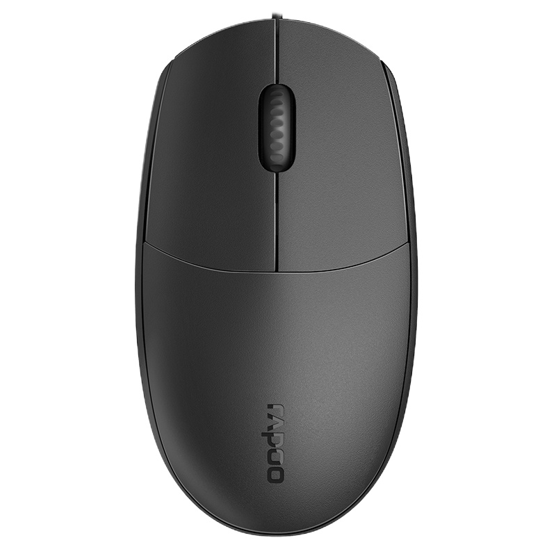 雷柏（Rapoo） N1200S 有线鼠标 办公鼠标 对称鼠标 笔记本鼠标 电脑鼠标 台式机鼠标 黑色