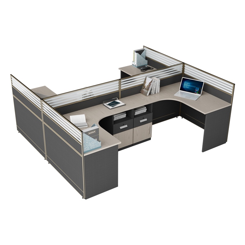 匡大 屏风办公桌2.8米现代职员桌四人位组合办公桌电脑桌KD-16L2004