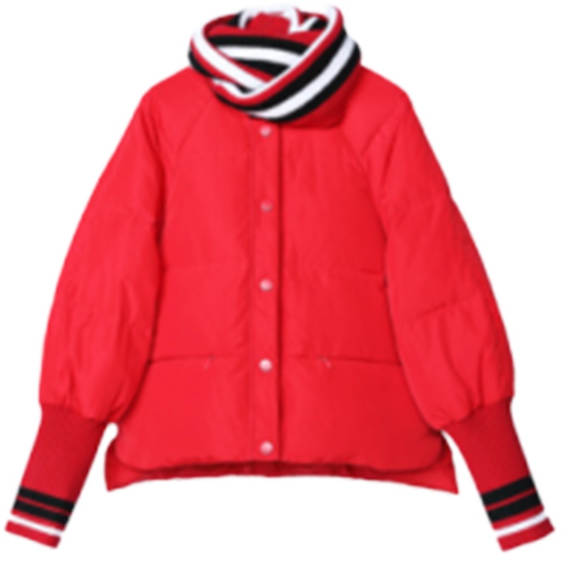 专柜同款拉贝缇短款羽绒服女装拉夏贝尔2019冬季新款小个子面包服外套白色60008621