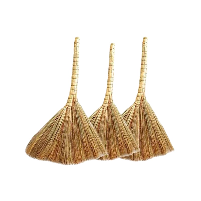 懒人家用魔法单个高粱扫把大扫帚小帚笤帚手工棕扫帚天然植物清洁 纯东北高粱脱壳漂白大号(把)
