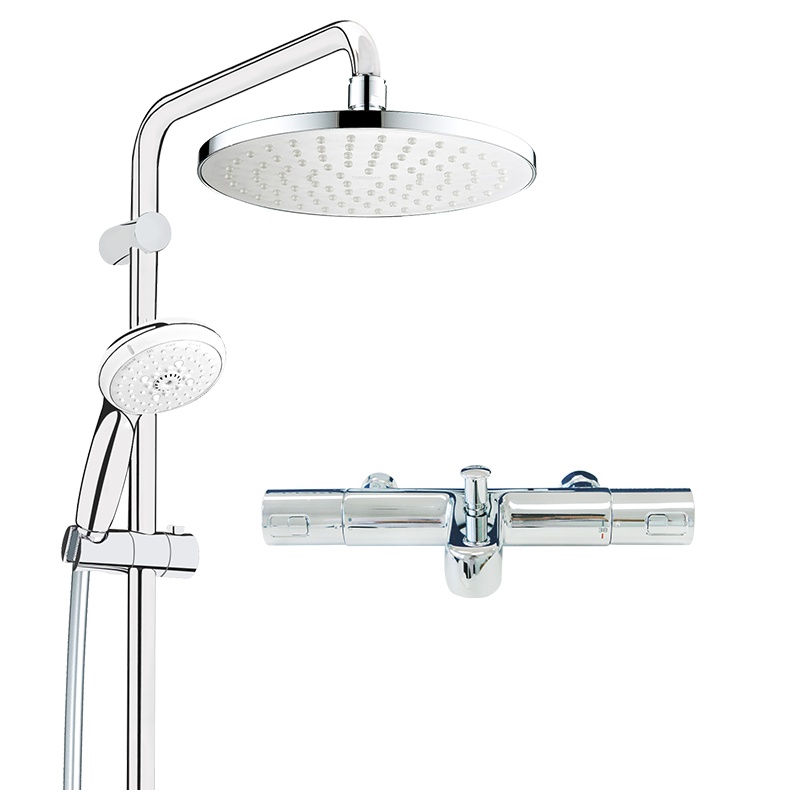 德国-高仪(GROHE) 新天瀑200MM大顶喷双花洒淋浴套装恒温混水阀淋浴器