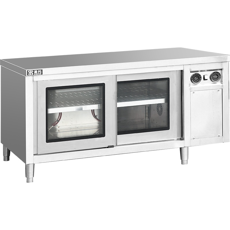 圣托(Shentop)光波臭氧消毒工作台 热风循环商用推拉门消毒碗柜 餐厅饭店餐具菜刀消毒操作台 ZTP1500-CS5