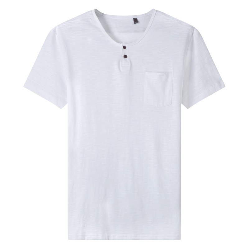 红豆旗下相思鸟（xiangsiniao)男士纯棉两粒扣基础百搭短袖T恤T126V