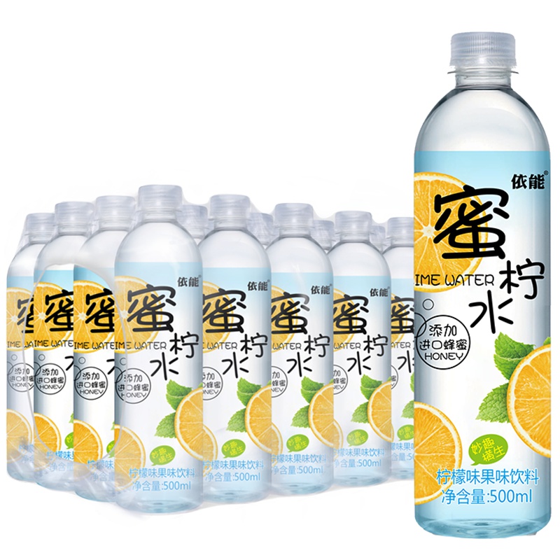 依能 蜜柠水 添加蜂蜜 果味饮料 500ml*24瓶 塑膜量贩装