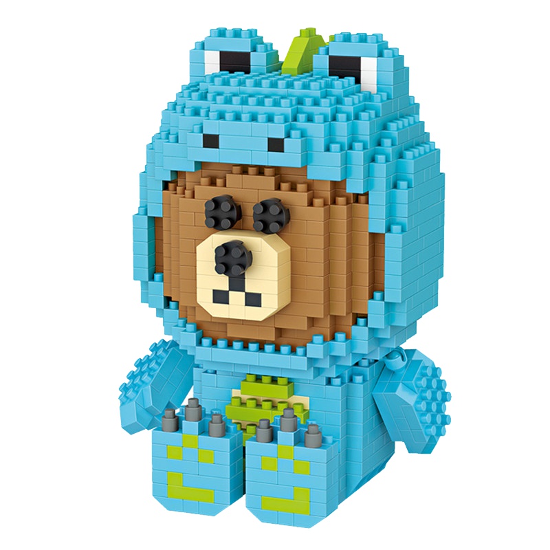 俐智loz小颗粒积木 微钻拼插玩具 微型益智拼装6-14岁以上成人创意礼物俐智俐智9790小熊恐龙装