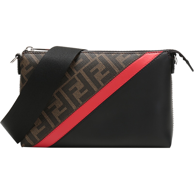 FENDI 男款涂层织物配皮单肩包 7VA479 A9XS