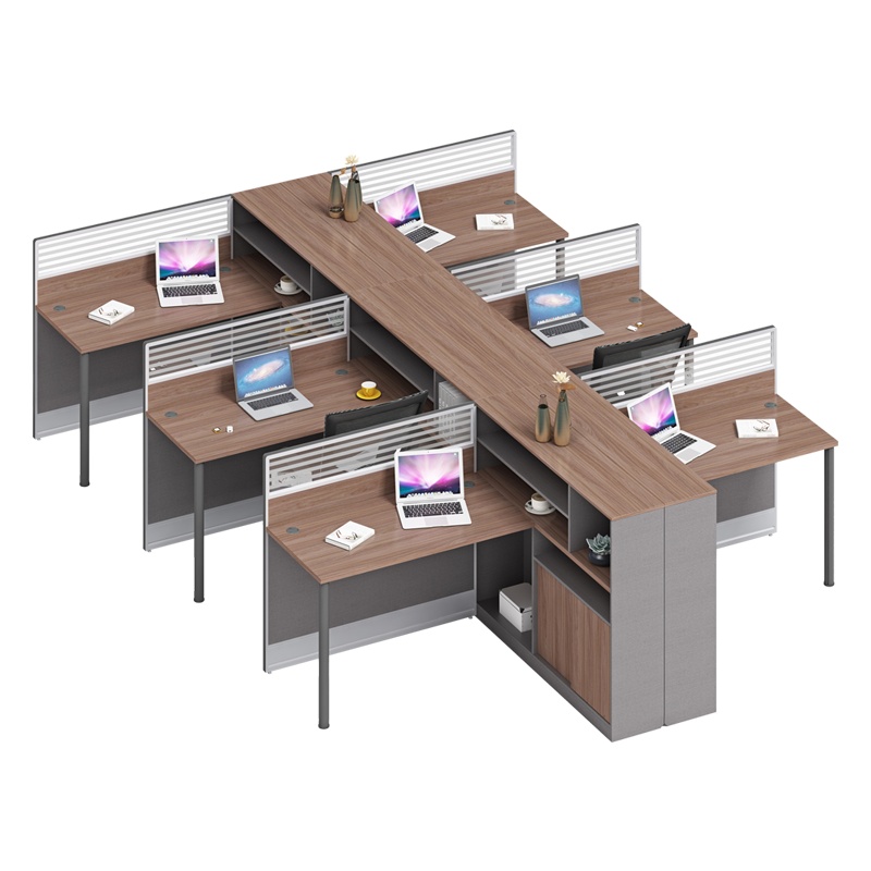 科朔 办公桌职员桌 员工桌 板式屏风桌 六人位 KS-06L3047