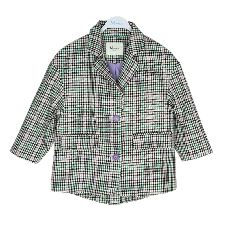 moomoo童装294952女童外套儿童休闲西装外套2020春新款时尚中童外套