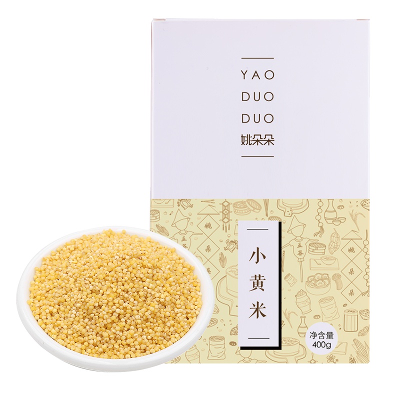 姚朵朵 小黄米 盒装真空东北五谷杂粮 粗粮黄小米谷子米400g