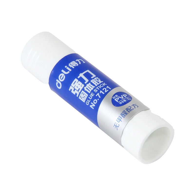 得力7121 强力固体胶 高粘度幼儿园儿童手工课强力胶 9G固体胶棒粘性强 办公学生用品胶 24支装
