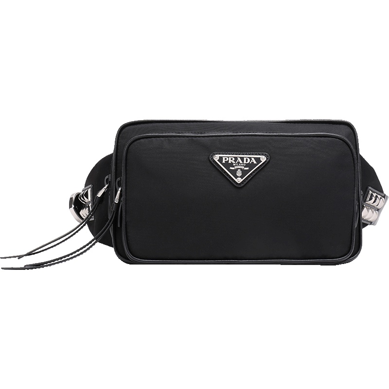 PRADA 普拉达 欧美时尚 女款织物配皮腰包 1BL010 2BYB V TOO