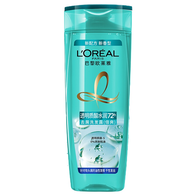 6955818274843-欧莱雅(L'OREAL) 透明质酸水润去屑洗发露(倍爽)400ml(2016 reno)