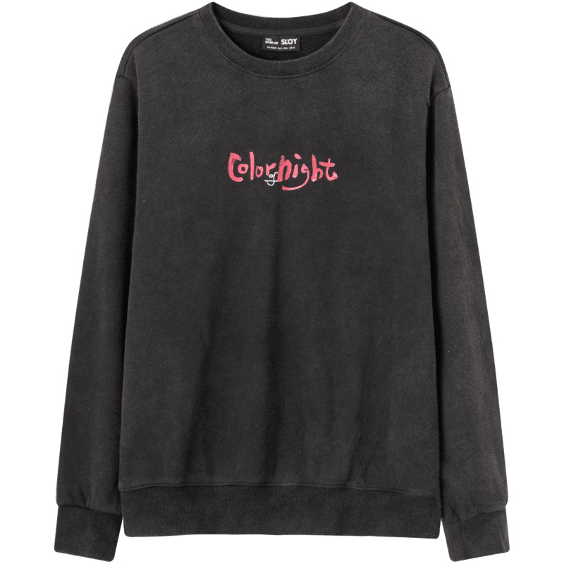 OtherMix联名IP圆领卫衣女宽松韩版2021新款夏慵懒风长袖套头上衣