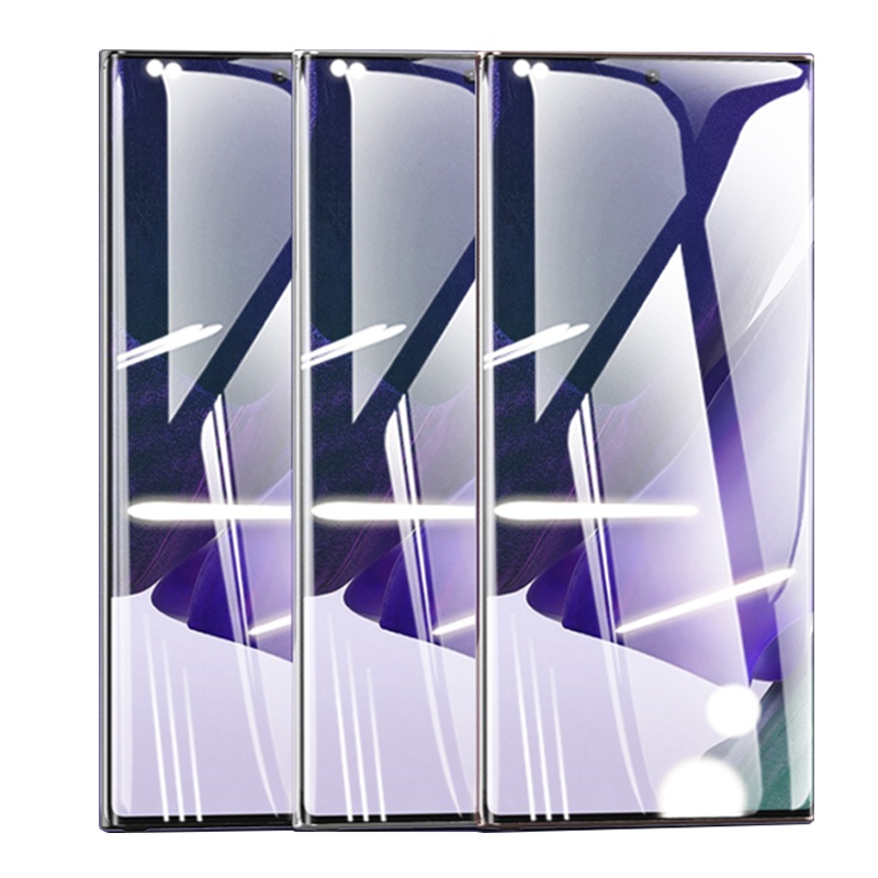 ESCASE 三星note20ultra水凝膜手机贴膜全屏覆盖 曲面保护膜 无白边高透前膜透明[两片装]-送贴膜神器