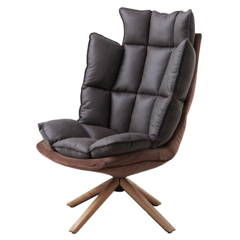 星威北欧现代家用懒人沙发椅阳台客厅旋转布艺椅简约午睡休闲椅子