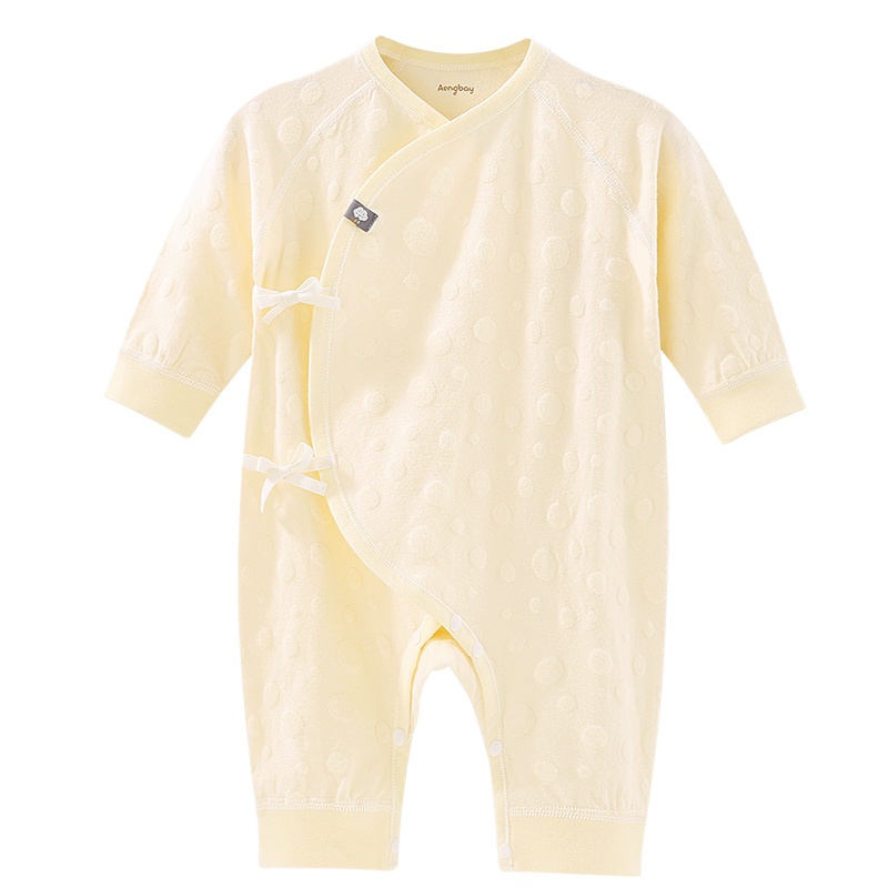 Aengbay新生婴儿儿衣服周岁男宝宝哈衣女春秋外出连体睡衣和尚服