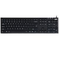 得力(deli)3712 有线usb键盘 电脑键盘 静音漏水孔设计 计算机键盘