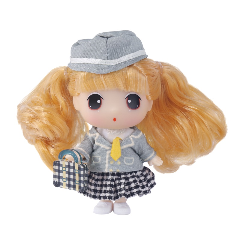 女孩男孩玩具9CM冬己校园系列-初中生灰色制服FDE0907