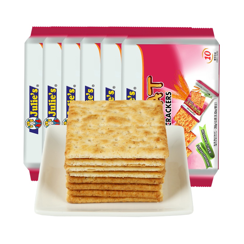 马来西亚进口Julie＇s/茱蒂丝麦香苏打饼干咸味饼干250g*6大袋