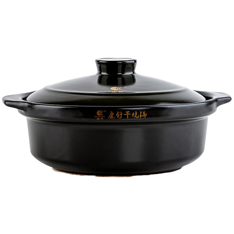 企购优品 火锅煲大号砂锅汤煲明火直烧陶瓷煲陶瓷干烧锅饭店沙锅汤锅 2450ML