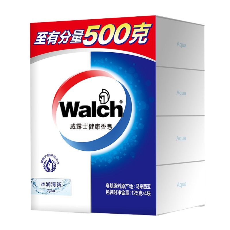 威露士(walch) 水润清新 健康香皂四块装 125g/块 4块/组( 计价单位:组)