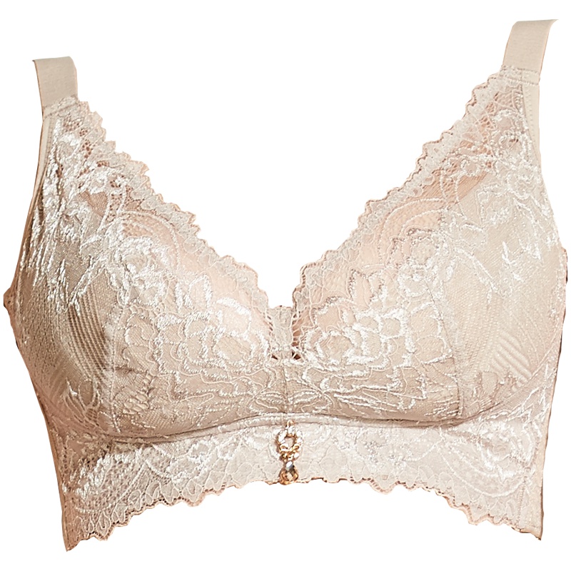 曲慕QuMu 大码薄杯侧收副乳聚拢文胸舒适调整型内衣宽肩带胸罩QM7633