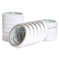 得力(deli) LH 双面胶带 棉纸两面胶带 高粘度透明双面胶纸 30405 5个装