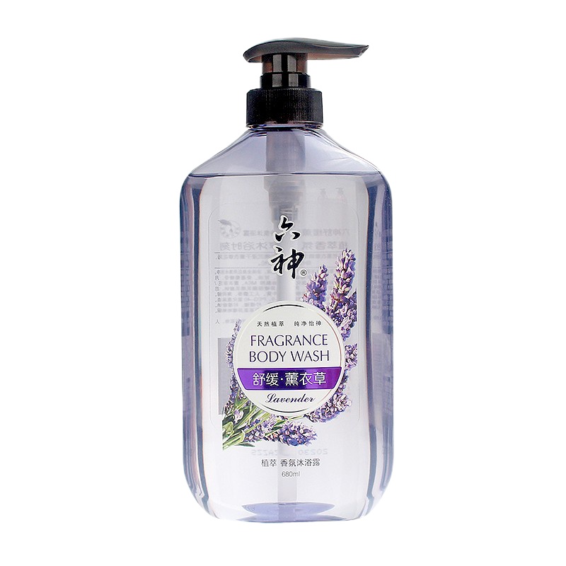 680ml六神舒缓薰衣草香氛沐浴露男女