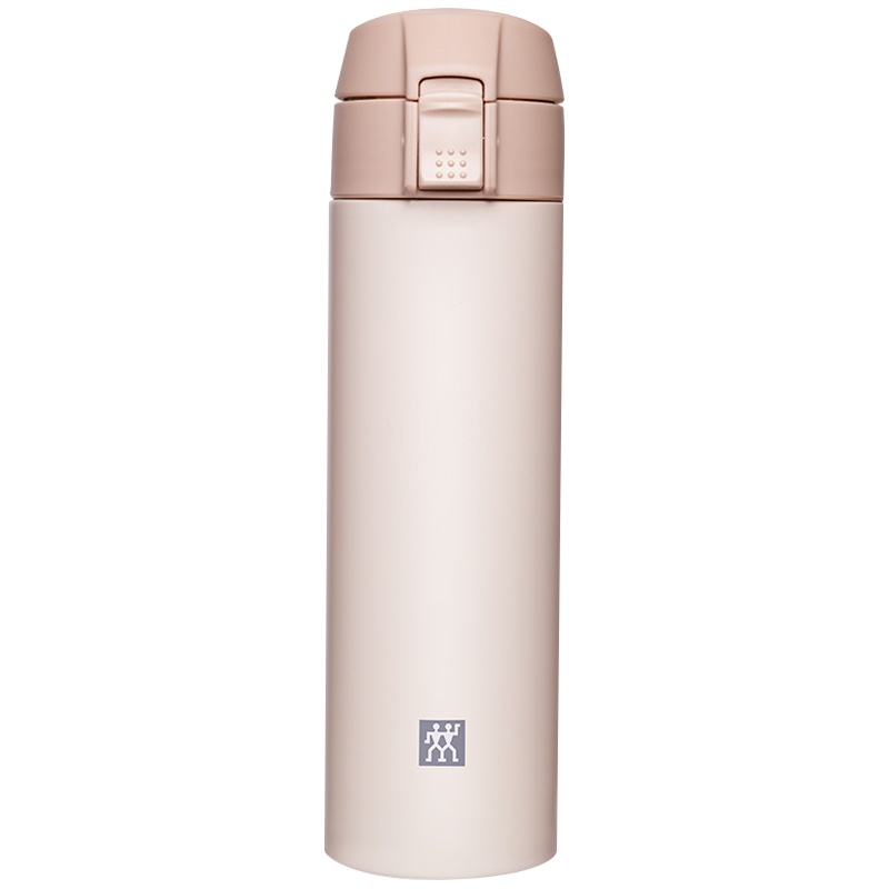 德国双立人虾粉色弹跳水杯保温杯不锈钢杯便携出行水杯