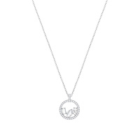 SWAROVSKI 施华洛世奇 镀白金色闪耀人造水晶质感圆环女士项饰5351322