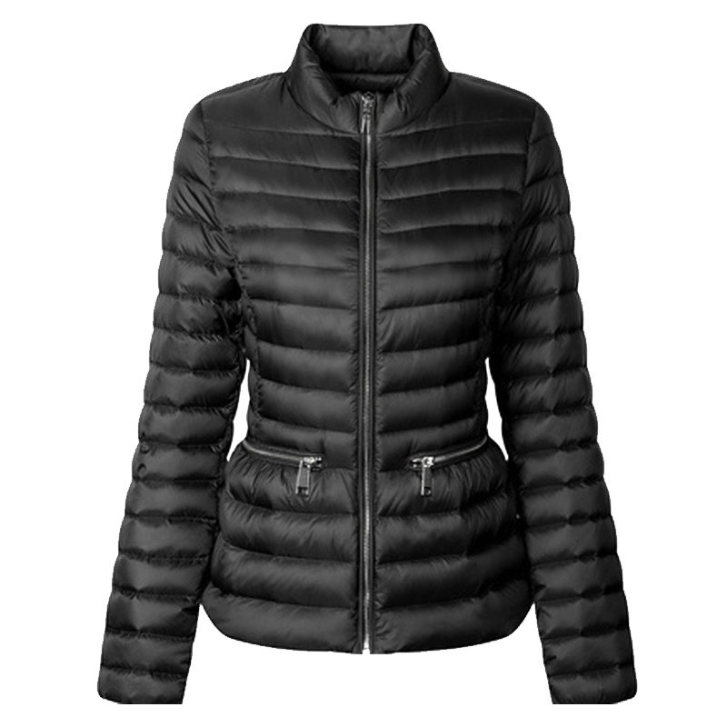 专柜同款拉夏贝尔纯色修身轻薄羽绒服2019冬季新款韩版长袖气质短款上衣女10021556