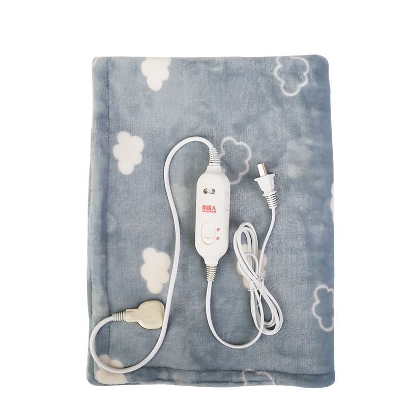 南极人电热毯盖腿坐垫暖身毯加热垫办公室暖脚神器电褥子小护膝毯蓝青色