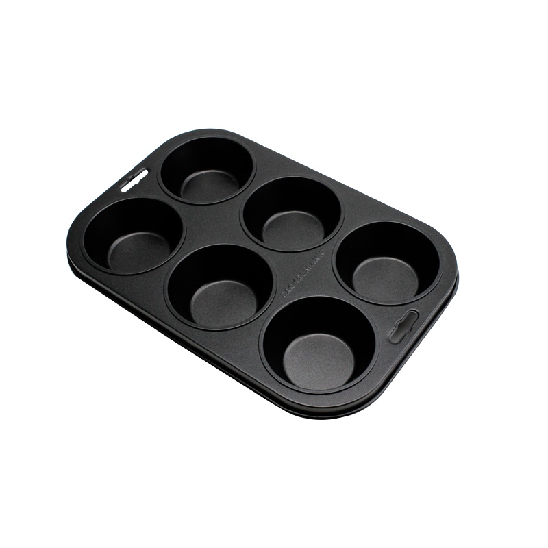 德国法克曼FACKELMANN蛋糕烤盘烘培工具碳钢烤箱杯子蛋糕模具蛋糕烤盘不粘6连模具