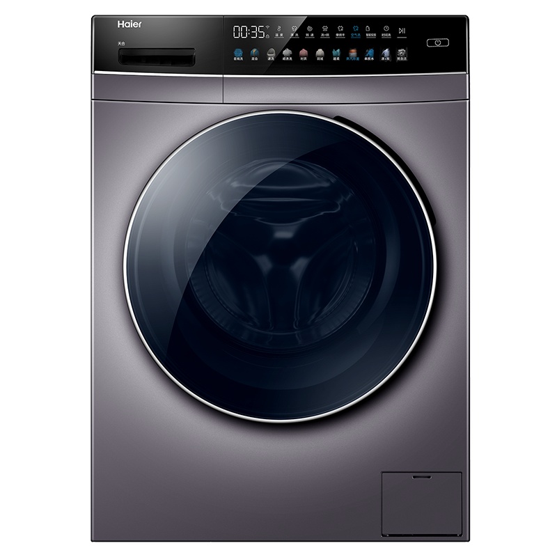 海尔(Haier)晶彩系列 10公斤 大容量 变频滚筒 洗衣机全自动 洗烘一体 晶彩触控屏EG100HBDC179SU1