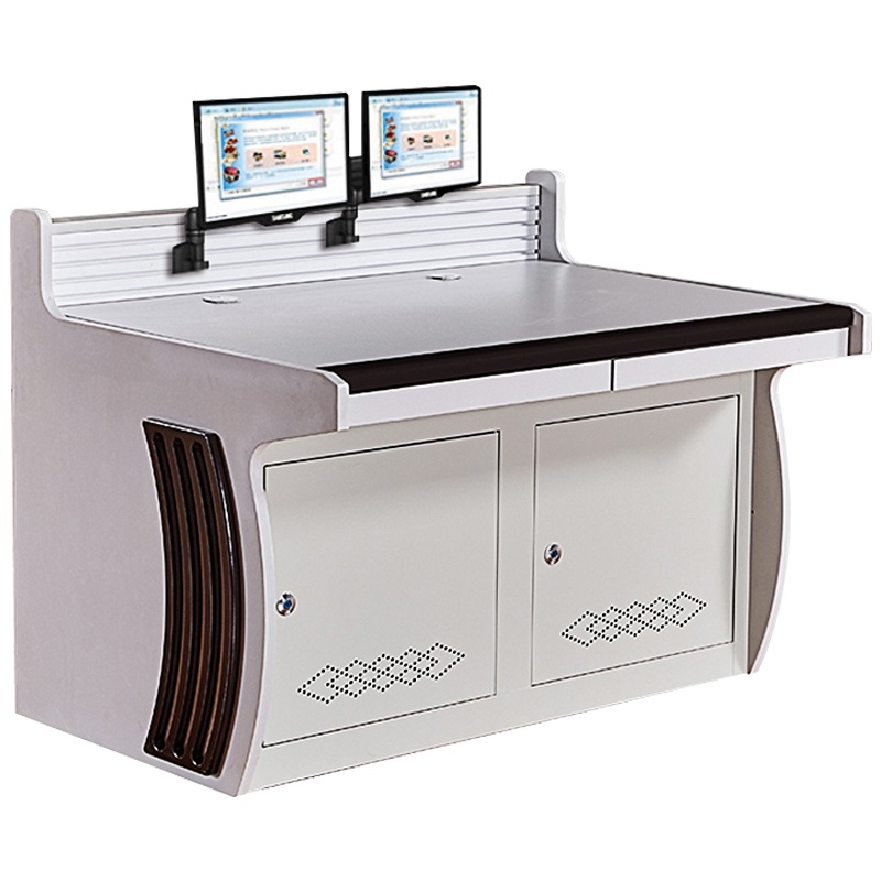 鑫虎威 监控操作台机柜监控室中心机房安防监控台2人位电脑调度台指挥台指挥桌监控设备柜