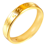 黄金码头3D硬金520情侣对戒1314情人节足金999手饰生日表白纪念